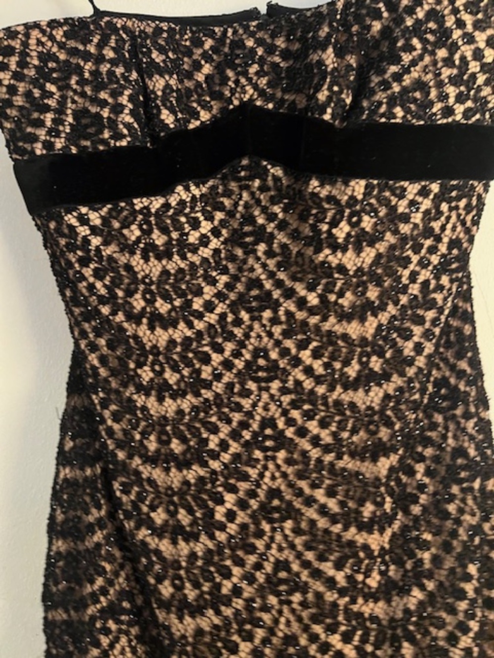 Carmen Marc Valvo Strapless Couture Beaded Gown w/ Tiered Ruffle Skirt (2005) - Picture 3 of 5